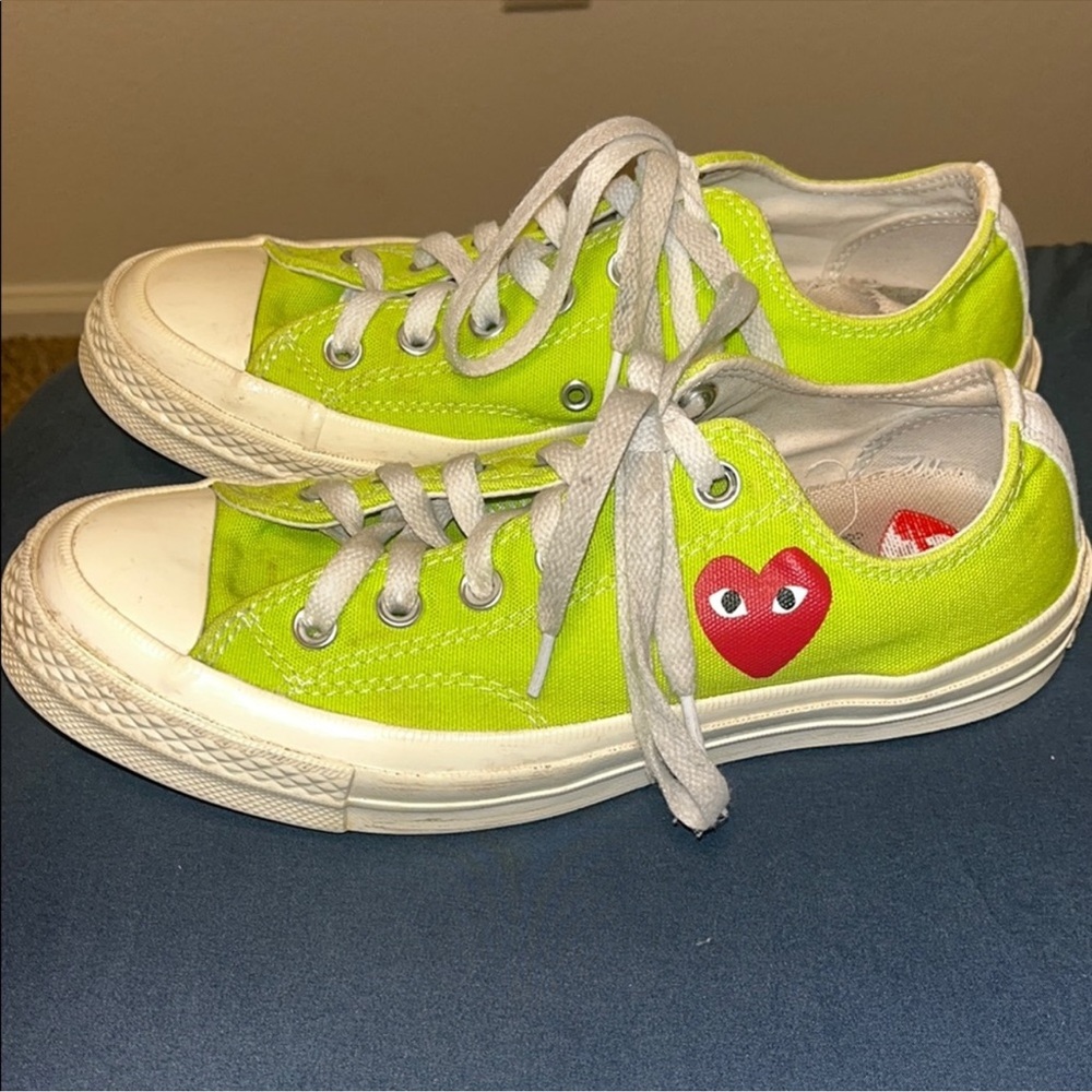 Comme des Garçons PLAY Neon Green 90s Converse